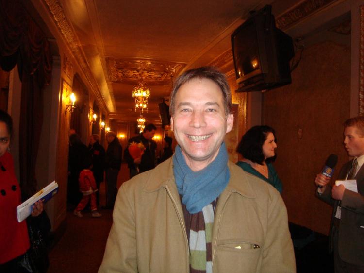 Mr. Gates, editor at a Seattle radio station, attended the evening show of Divine Performing Arts on Sunday. (Fany Qiu/The Epoch Times)
