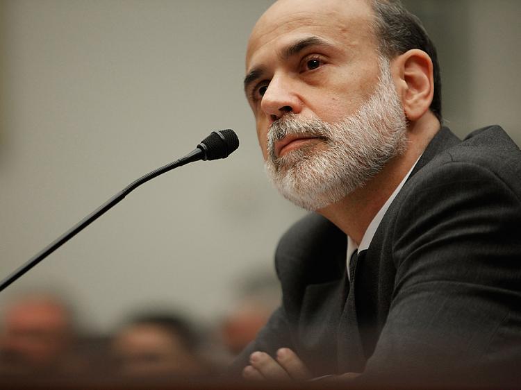 Federal Reserve Chairman Ben Bernanke testifies during a House Oversight and Government Reform Committee hearing on Capitol Hill June 25, 2009 in Washington, DC. (Mark Wilson/Getty Images)