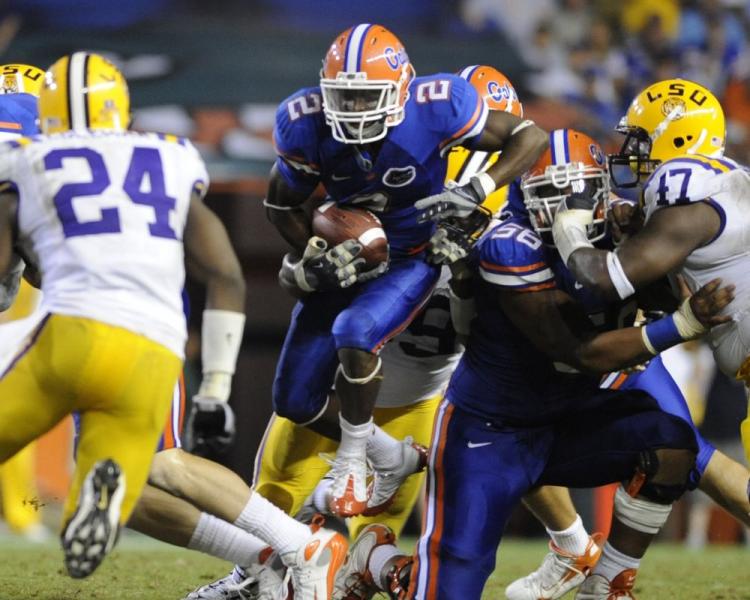 Last year in Florida, the Gators won 51-21. They'll try and avenge a bitter loss in 2007 to the Tigers on Saturday night. (Al Messerschmidt/Getty Images)