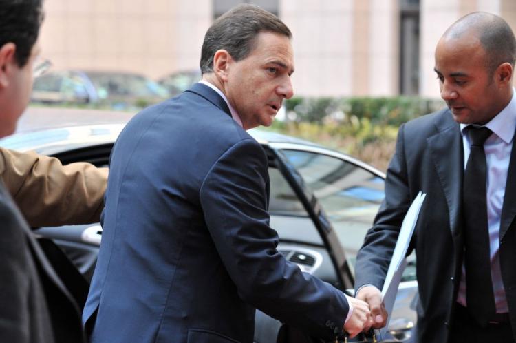 French Immigration, Integration, National Identity Minister Eric Besson arrives on Nov. 30 for a Justice and Home Affairs Council meeting at EU headquarters in Brussels.  (Georges Gobet/AFP/Getty Images)