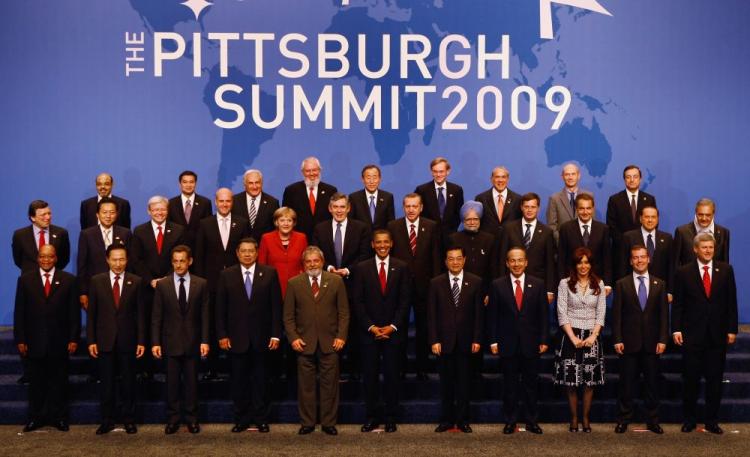 Heads of state from the world's leading economic powers are meeting for the second day of the G-20 summit held at the David L. Lawrence Convention Center, aimed at promoting economic growth.  (John Moore/Getty Images)