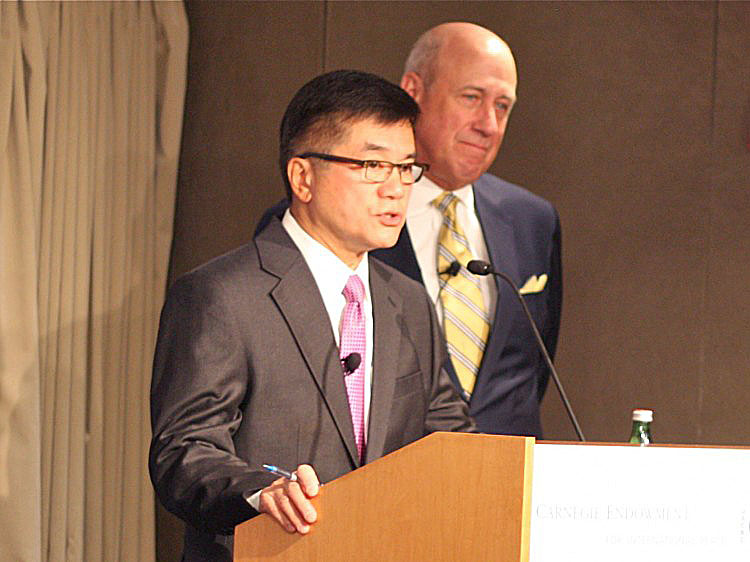 Gary Locke, the U.S. Ambassador to China, with Douglas H. Paal