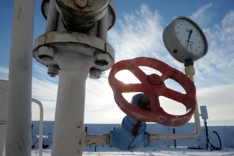 A pressure-gauge set on a gas pipe at the gas-compressor station in the small Ukrainian city of Boyarka, near Kiev on Jan. 2, 2009. The European Union is seeking for ways to diversify its source of natural gas. (Sergei Supinsky/AFP/Getty Images )