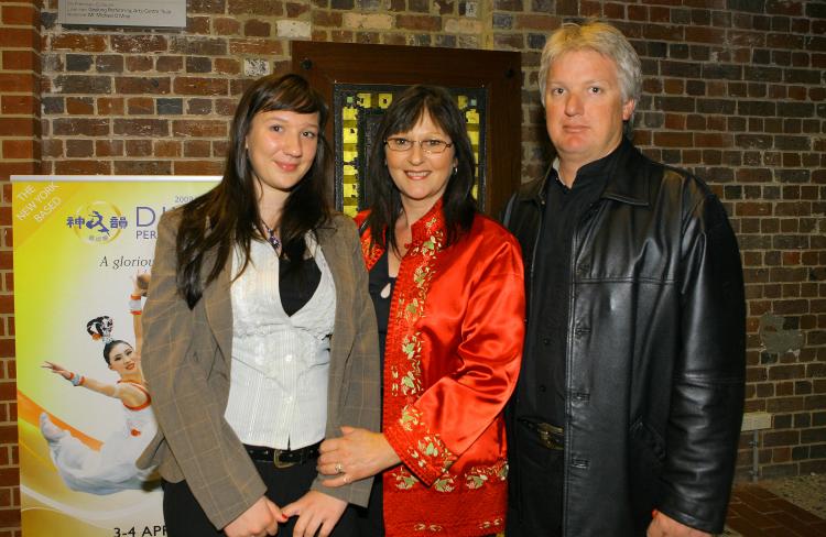 Mr. Keet, a musician, brought his wife and daughter to the show. (Leigh Smith/The Epoch Times)