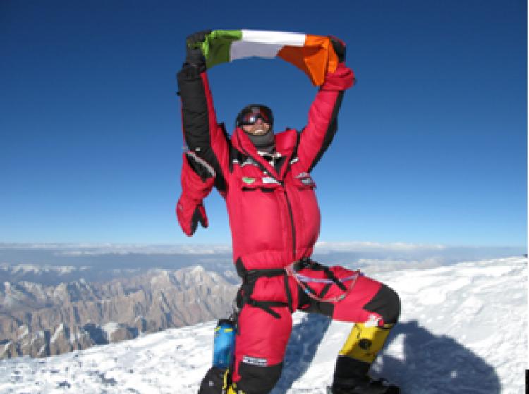 Gerard at the summit of K2. August 2008 (Image courtesy of the McDonnell Family / NoritK2)