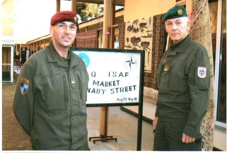 Two Austrians on tour of duty for NATO. On the right is Lieutenant Colonel Gerhard K.  (Shams Ul Haq)