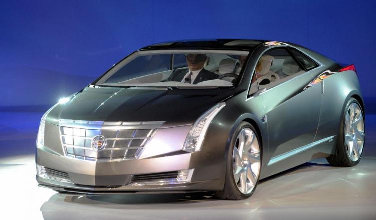 The Cadillac Converj electric car at the North American International Auto Show on January 11, 2009 in Detroit, Michigan. (Stan Honda/AFP/Getty Images)
