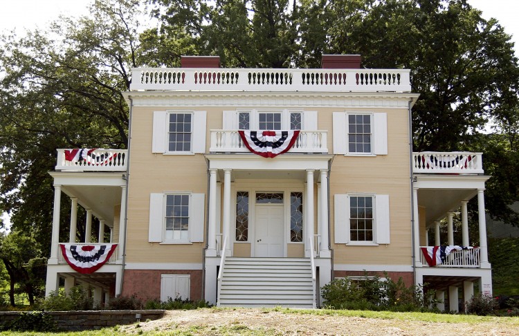 Hamilton Grange was Alexander Hamilton's only home. It has been relocated twice since it was built in 1802 and is now in St. Nicholas Park in Hamilton Heights, on land that was once part of Hamilton's 32 acre estate.  (Tim McDevitt/The Epoch Times)