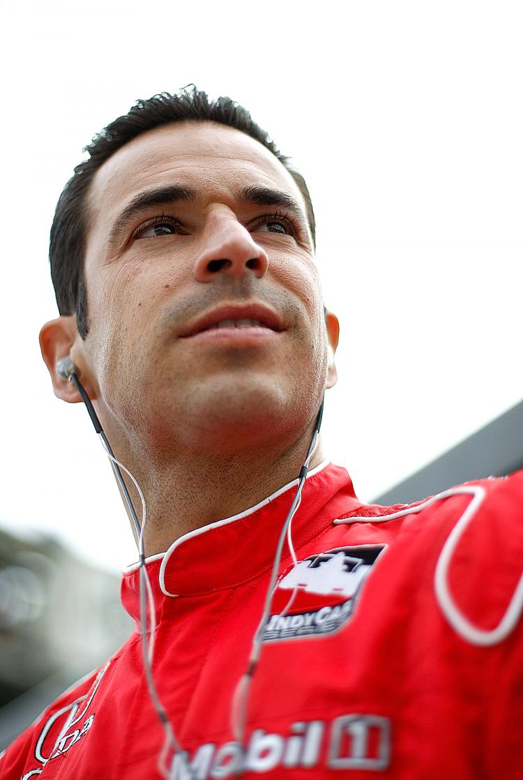 Helio Castroneves came back after missing the start of the series, to win the pole at Indy. (Jonathan Ferrey/Getty Images)