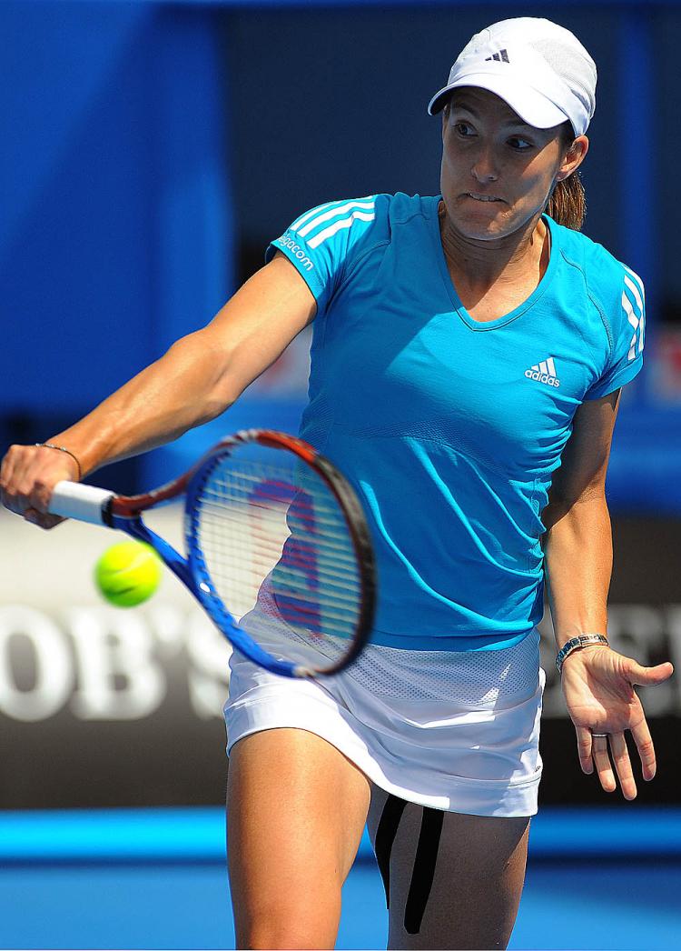 HENIN MOVES ON: Belgium's Justine Henin's comeback at the Australian Open reached the semifinals on Monday. (William West/AFP/Getty Images)