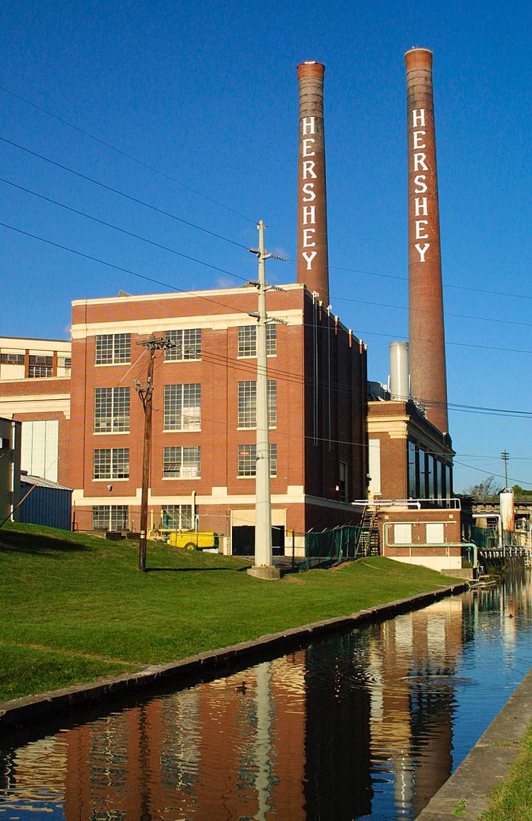 The Hershey Foods facility in Hershey, PA. In its founder's living years, the company symbolized much more than chocolate. (Tom Mihalek/AFP/Getty Images)