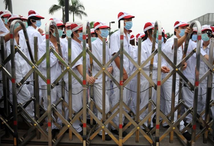 HONDA STRIKE: Hundreds of Honda workers in Foshan, Guangdong went on strike since May 17. (Epoch Times Archive)