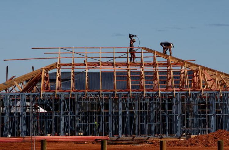 The average house price in Australia is twice as expensive as the US when compared to annual income, AMP Capital chief economist Shane Oliver says. (Greg Wood/AFP/Getty Images)