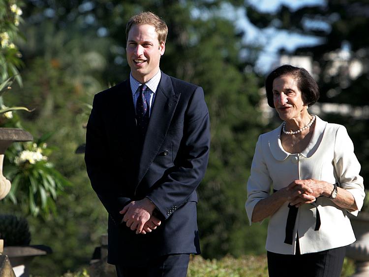HRH Prince William walks with Her Excellency Marie Bashir AC CVO in the Government House gardens on the first day of his unofficial visit to Australia on January 19, 2010 in Sydney, Australia. (Lisa Maree Williams/Getty Images)