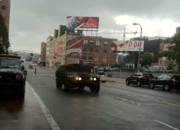Humvees in Manhattan? (Kristen Meriwether/The Epoch Times)