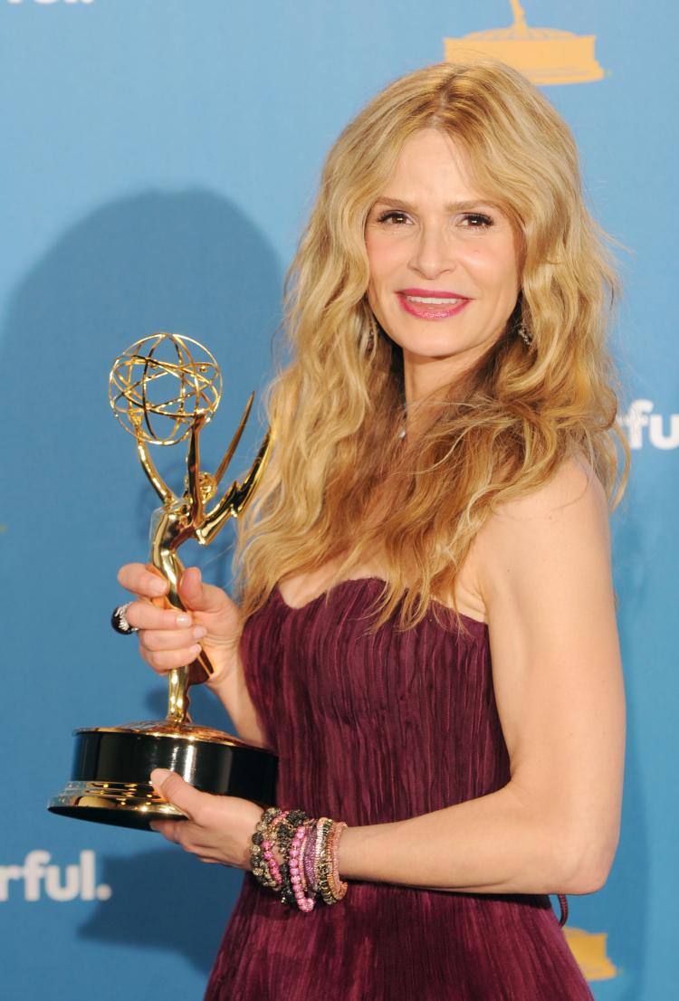 Kyra Sedgwick, winner of the Outstanding Lead Actress in a Drama Series Award for 'The Closer' poses in the press room at the 62nd Annual Primetime Emmy Awards held at the JW Marriott Los Angeles at LA Live on August 29, 2010 in Los Angeles, California. (Jason Merritt/Getty Images)