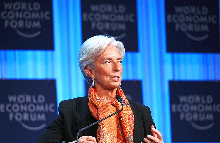 Word economic forum, Christine Lagarde of France