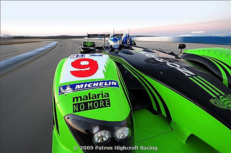 Patrón Highcroft's P1 Acura proudly displays the Malaria No More logo. (Patrón Highcroft Racing)