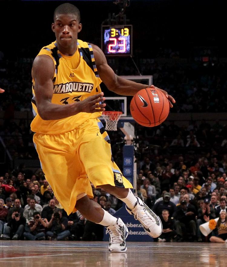 MARQUETTE: Jimmy Butler on his way to 16 points against UConn on Thursday night. (Jim McIsaac/Getty Images) MARQUETTE: Jimmy Butler on his way to 16 points against UConn on Thursday night. (Jim McIsaac/Getty Images)