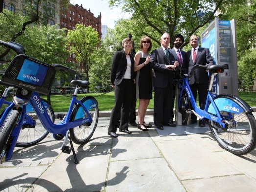 (From L to R) Alison Cohen, president of New York City Bike Share