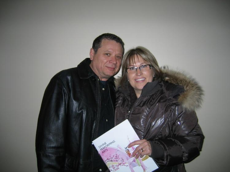 Mr. and Mrs. McBride at the the Divine Performing Arts show the John Bassett Theatre  on Tuesday.  (Yue Yun/The Epoch Times)