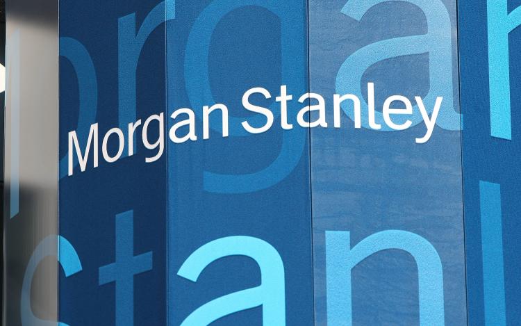 The logo for Morgan Stanley is seen at their headquarters in Times Square September 18, 2008 in New York City. (Mario Tama/Getty Images)