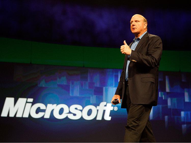 Steve Ballmer, Chief Executive Officer of Microsoft Corporation addresses the Microsoft Worldwide Partner Conference at the Morial Convention Center in New Orleans, Louisiana. (Chris Graythen/Getty Images)