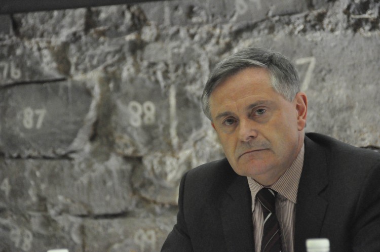 Minister Howlin pictured at Transparency Ireland, Speak Up Helpline launch in Dublin on June 24, May 2011 (Martin Murphy/The Epoch times)