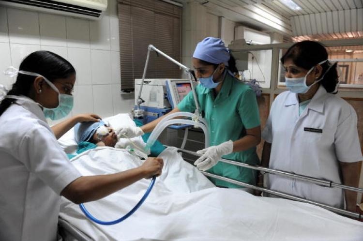 Nurses Day: Indian nurses administer to a patient in anticipation of International Nurses' Day last year. May 6 marks Nurses Day in the US; International Nurses' Day is on May 12, marking the birth anniversary of Florence Nightingale. (Sam Panthaky/AFP/Getty Images)