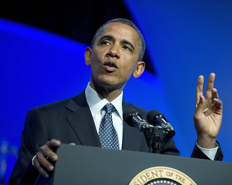 President Barack Obama waves at supporters