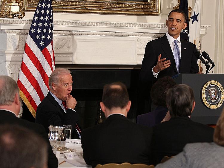 President Barack Obama speaks during a meeting with state governors at the White House on February 22, 2010 in Washington, DC. (Mark Wilson/Getty Images)