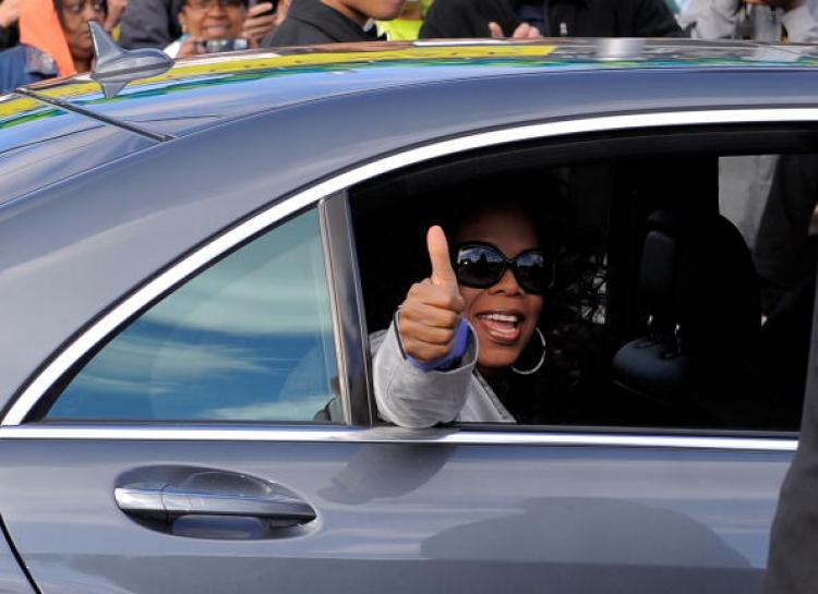 Oprah Winfrey photographed on May 9 in New York City. Women, Food, and God, a book on developing one's inner self to succeed in dieting and other life goals, was showcased on Oprah Wednesday. (Jemal Countess/Getty Images)