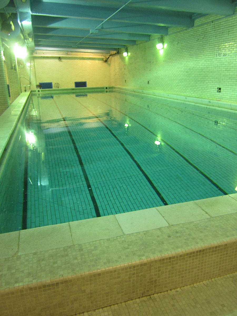 A pool, typically only installed in high schools, was included by Snyder in the elementary school P.S. 11, in Chelsea