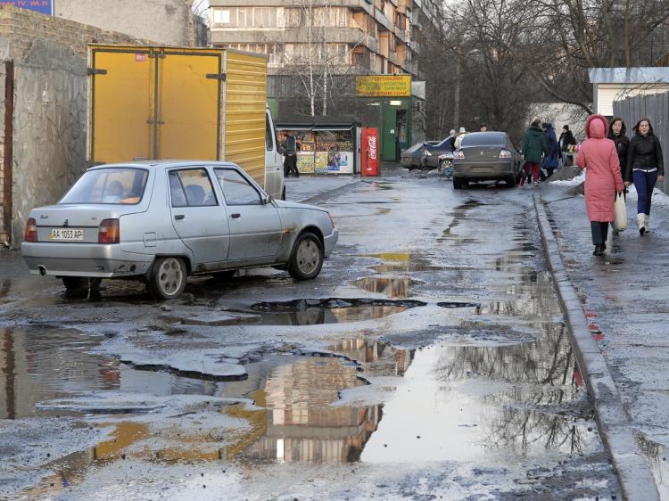 One of the streets in Kyiv, capital of Ukraine. (Vladimir Borodin/The Epoch Times)