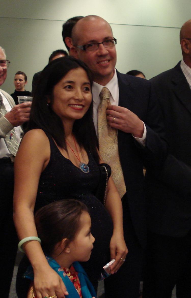 Ms. Mon Lay and her husband, Mr. Bathol who is a producer (The Epoch Times)