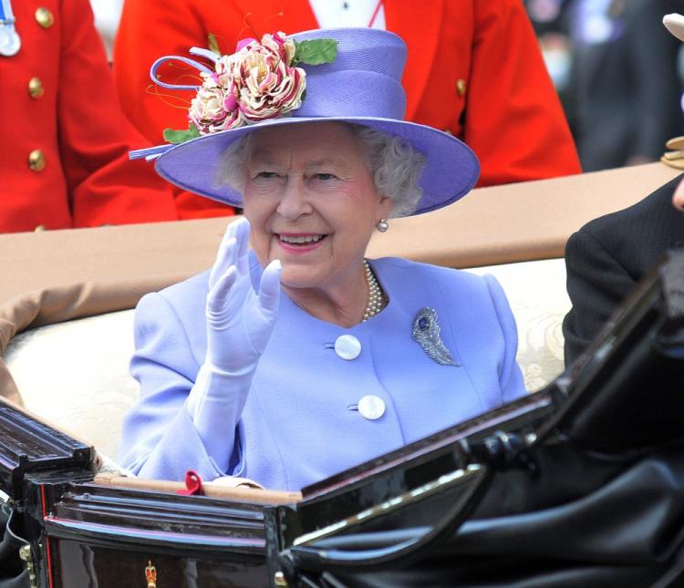 Queen Elizabeth II attends Royal Ascot Ladies Day on June 17 in Ascot, England.  (Stuart Wilson/Getty Images)