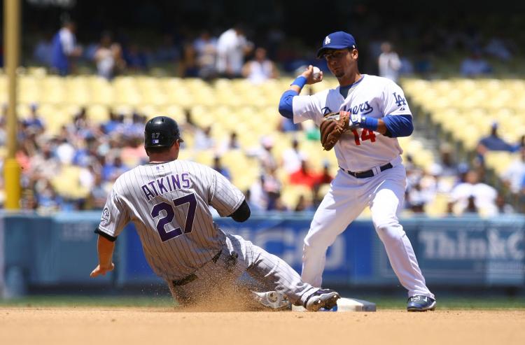 DODGERS AND ROCKIES: The Dodgers may have the biggest divisional lead in baseball but the trend since the All-Star break favors the Rockies. (Jeff Gross/Getty Images)