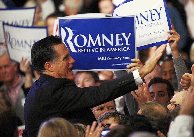 Republican presidential hopeful Mitt Romney