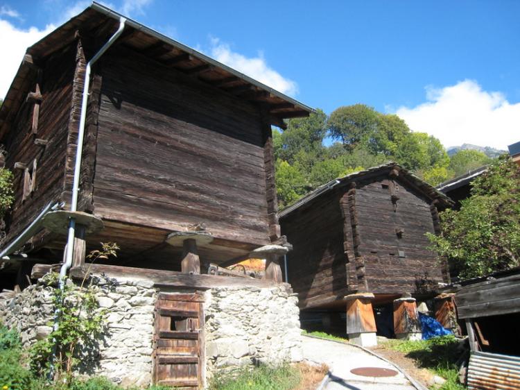 Mund is a small Wallis Village, sporting unusual Wooden Homes (Elke Backert/The Epoch Times)