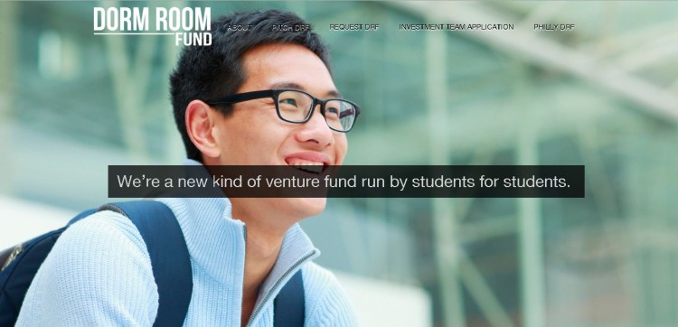 Screenshot of Dorm Room Fund's website