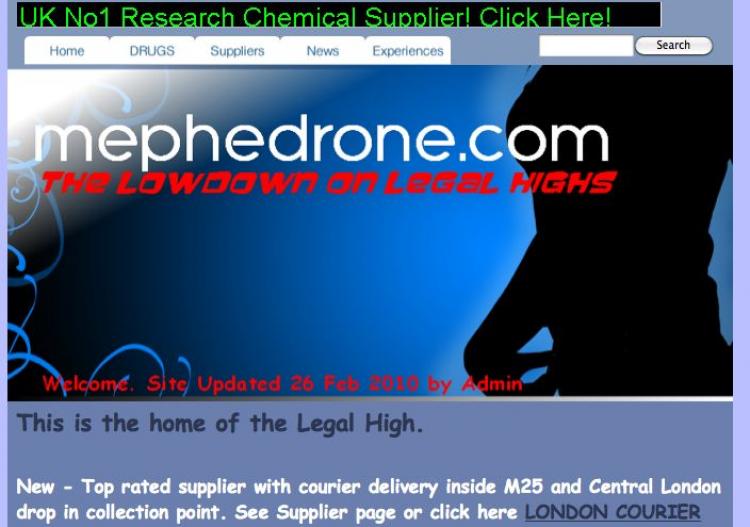 A simple Google search brings up a number of Web sites selling mephedrone for as little as Ã�Â£5 (US$7.60) a gram (0.04 ounces). Image is a screenshot of one such Web site. (The Epoch Times)