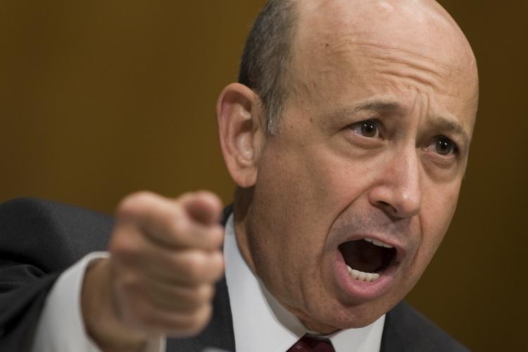 Goldman Sachs Group Inc. has boosted the base pay of its chief executive officer Lloyd C. Blankfein by more than two-fold, from $600,000 to $2 million, the company said late last week.  (Jim Watson/Getty Images)