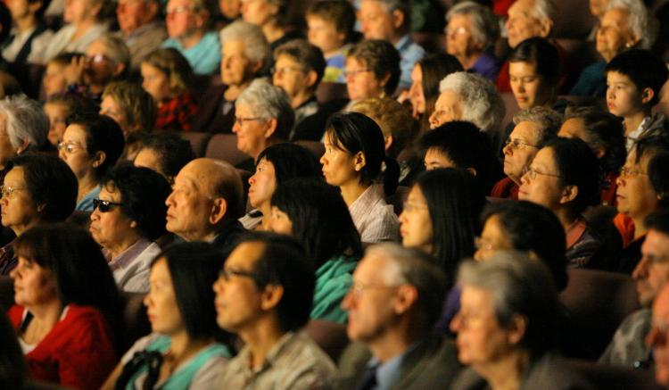 The audience at Costa Hall in Geelong (A Ming/The Epoch Times)