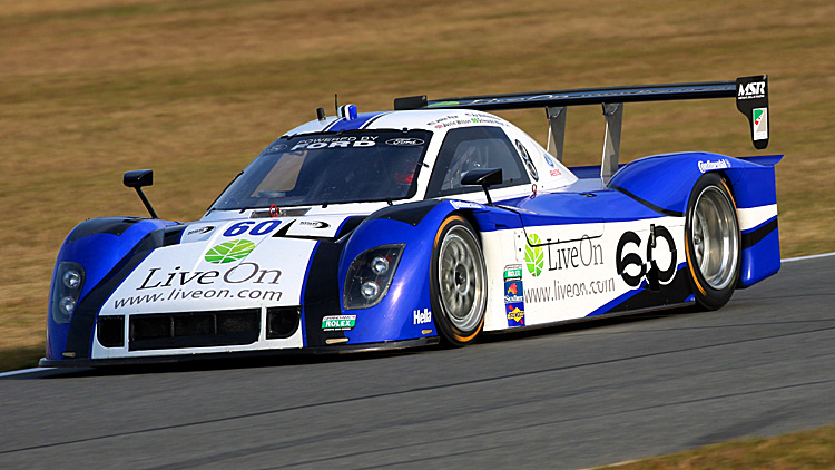 AJ Allmendinger and Justin Wilson join Ozz Negri and Jognn Pew testing the #60 Michael Shank Racing Riley Ford at Daytona International Speedway. (Grand-Am.com)