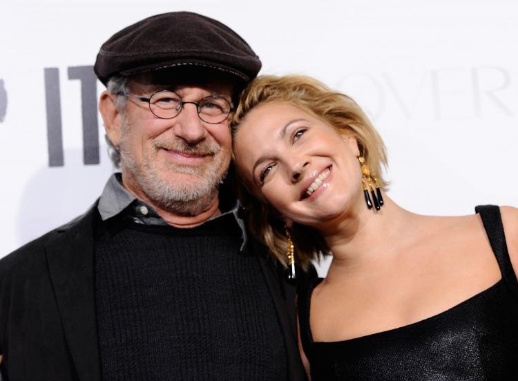 Director Steven Spielberg and actress/director Drew Barrymore arrive at the premiere of Fox Searchlight's 'Whip It' on September 29, 2009 in Los Angeles, California.  (Alberto E. Rodriguez/Getty Images)