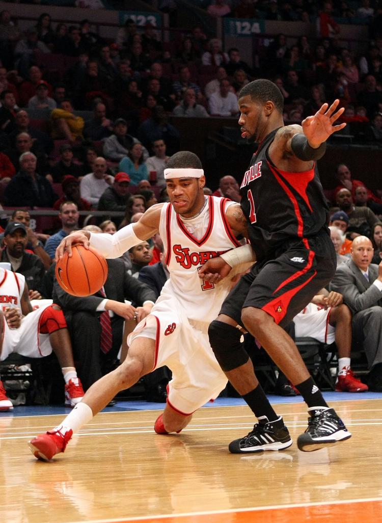 FAMILIAR FOES: St. John's D.J. Kennedy in action last year at MSG against Louisville. (Nick Laham/Getty Images)