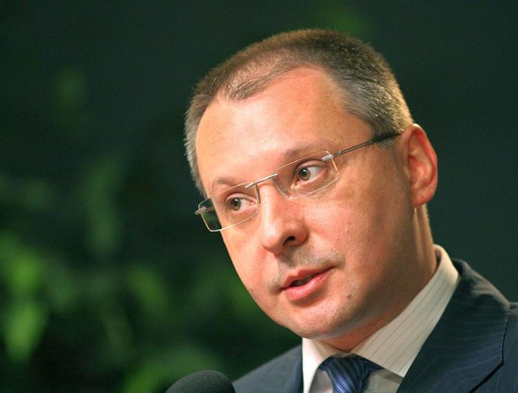 Bulgarian Prime Minister Sergei Stanishev addresses an audience prior to Bulgarian Foreign Minister Ivailo Kalfin and U.S. Homeland Security Secretary Michael Chertoff signing a visa waiver program interim declaration on June 17, 2008 in Washington, DC.(Karen Bleier/AFP/Getty Images )