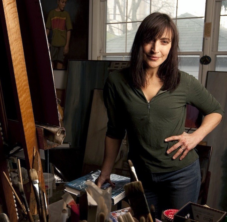 IN THE STUDIO: Painter Sarah Yuster in her Staten Island studio. (Courtesy of Sarah Yuster)