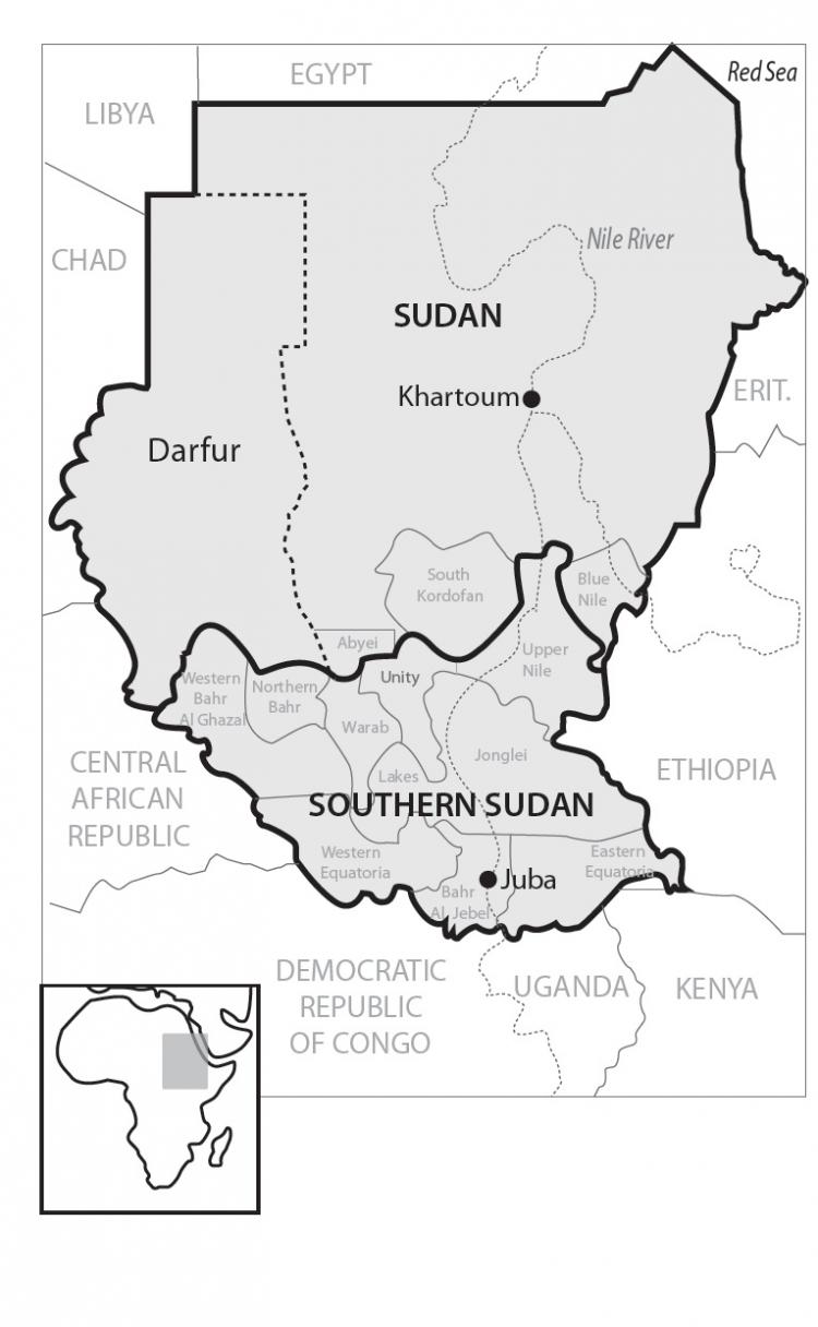 Map of Sudan (Diana Hubert/The Epoch Times)