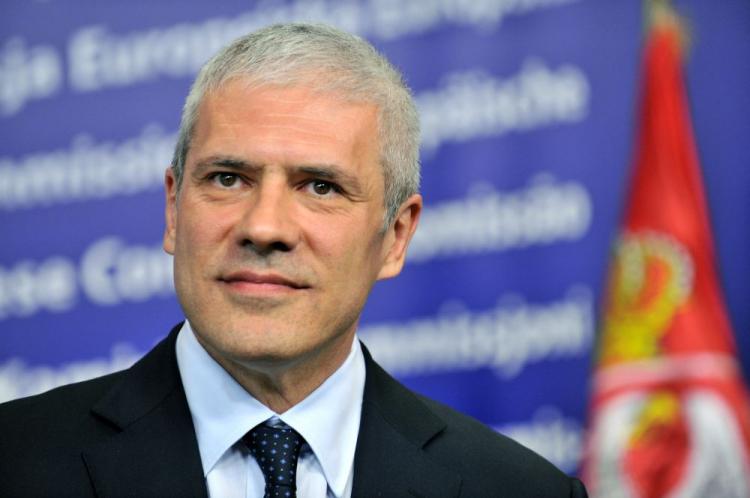 President of Serbia Boris Tadic gives a press conference on Nov. 30, 2009, at the European headquarters in Brussels. (Georges Gobet/AFP/Getty Images )